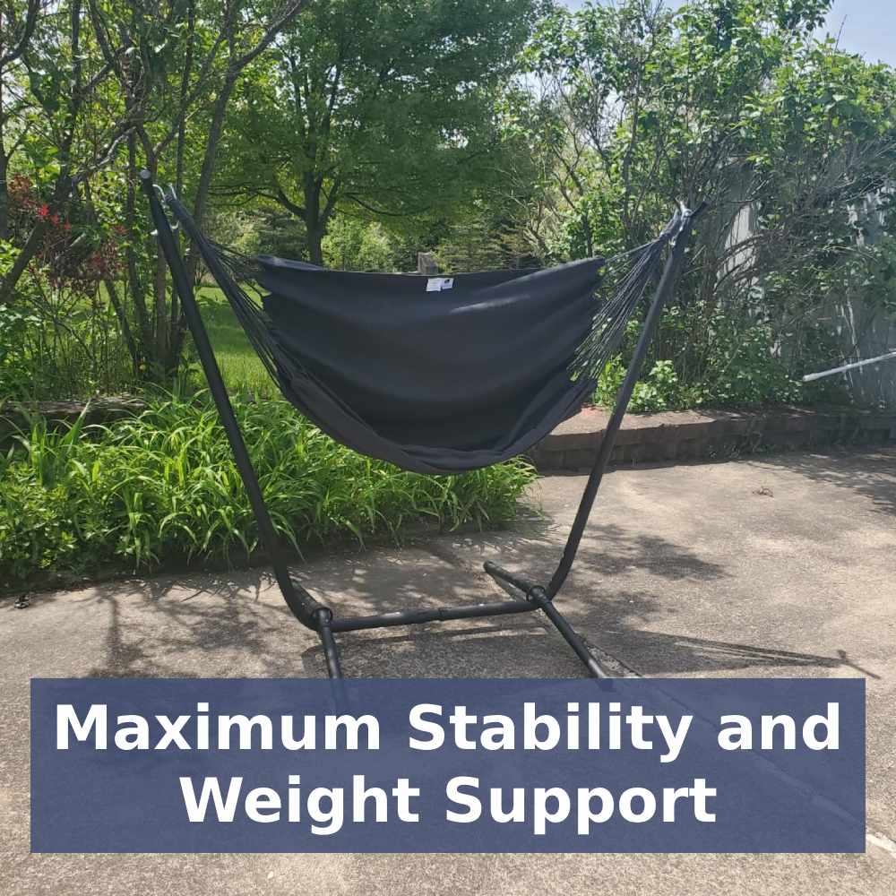 Portable Hammock with Stand (Beige): image 5