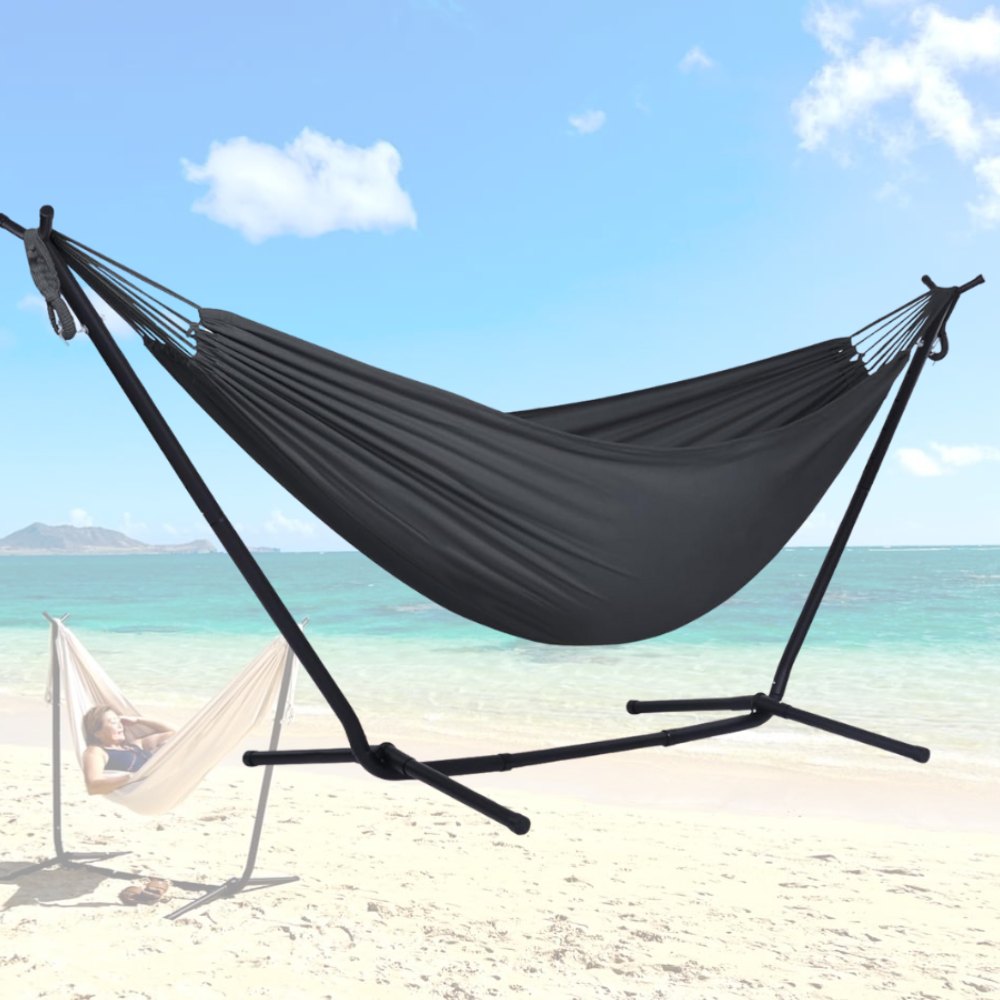 Portable Hammock with Stand (Beige): image 7