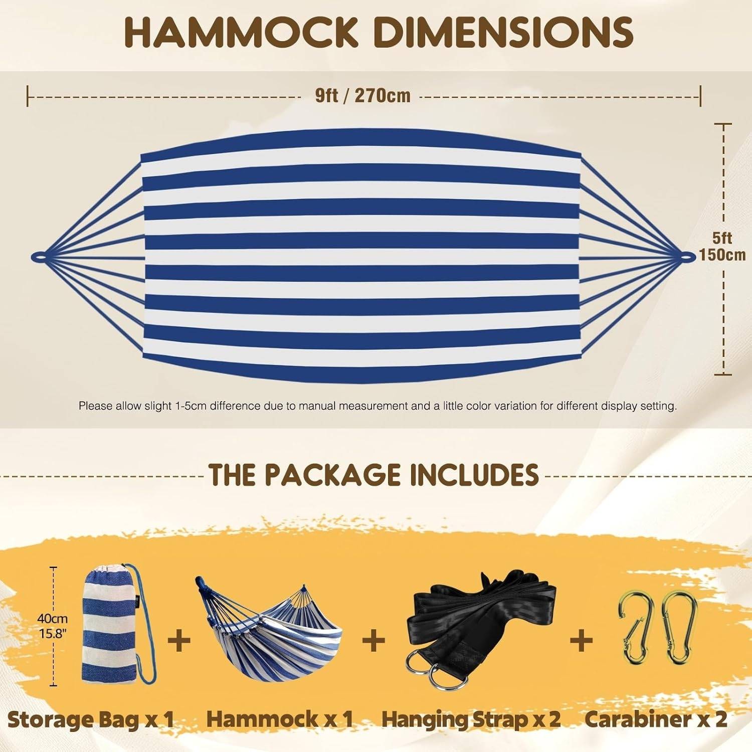 Sleeping Hammock (Blue Stripes): image 11