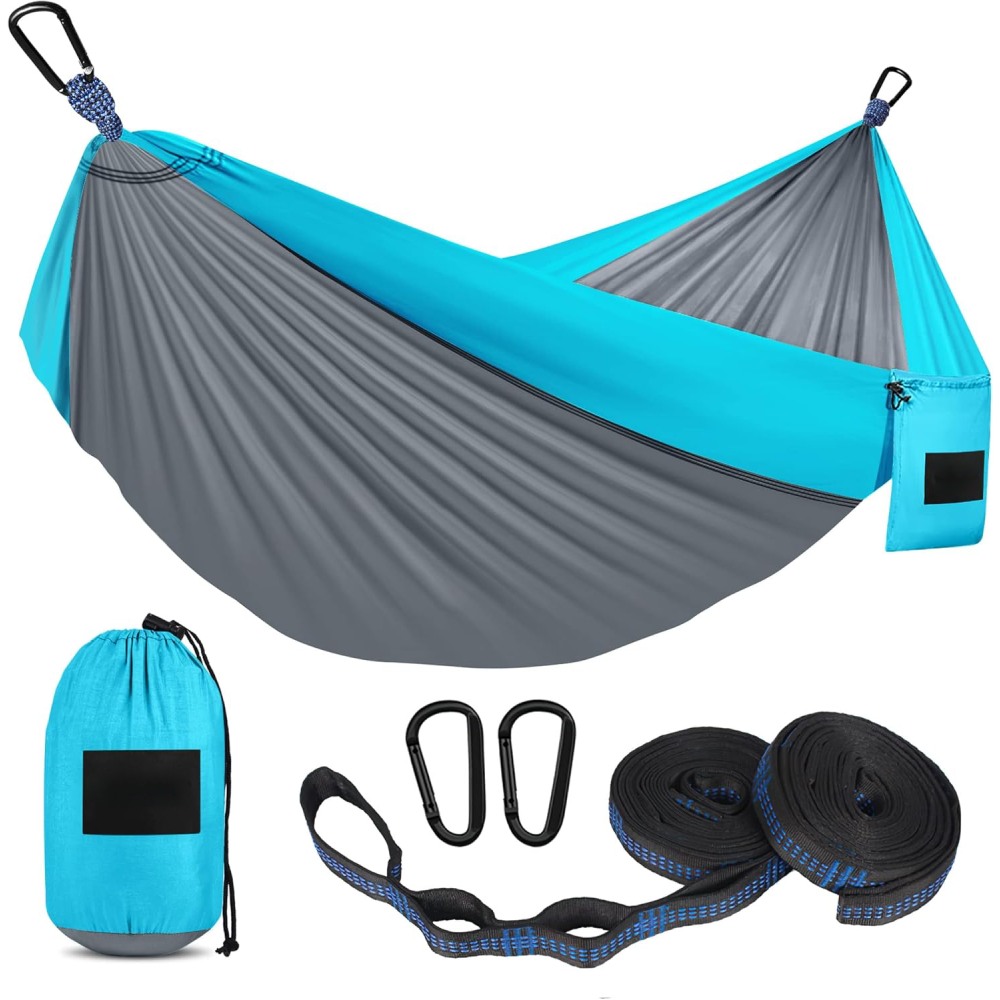 Hammock for Camping (Black & Grey / Medium (Single)): image 2
