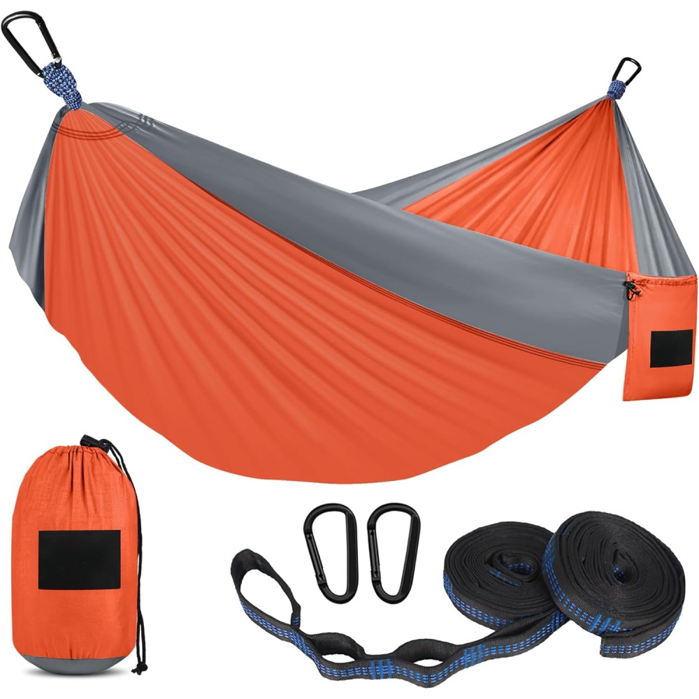 Hammock for Camping (Black & Grey / Medium (Single)): image 4