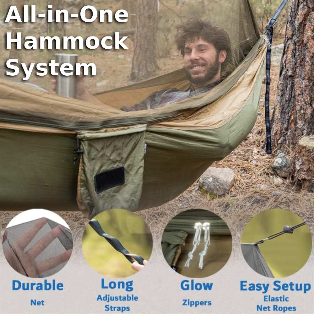 Hammock with Insect Net (Black): image 4