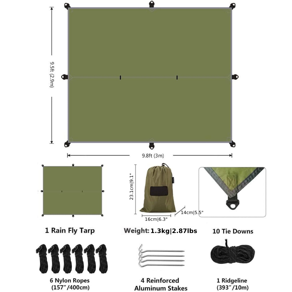 Hammock with Insect Net (Black): image 8